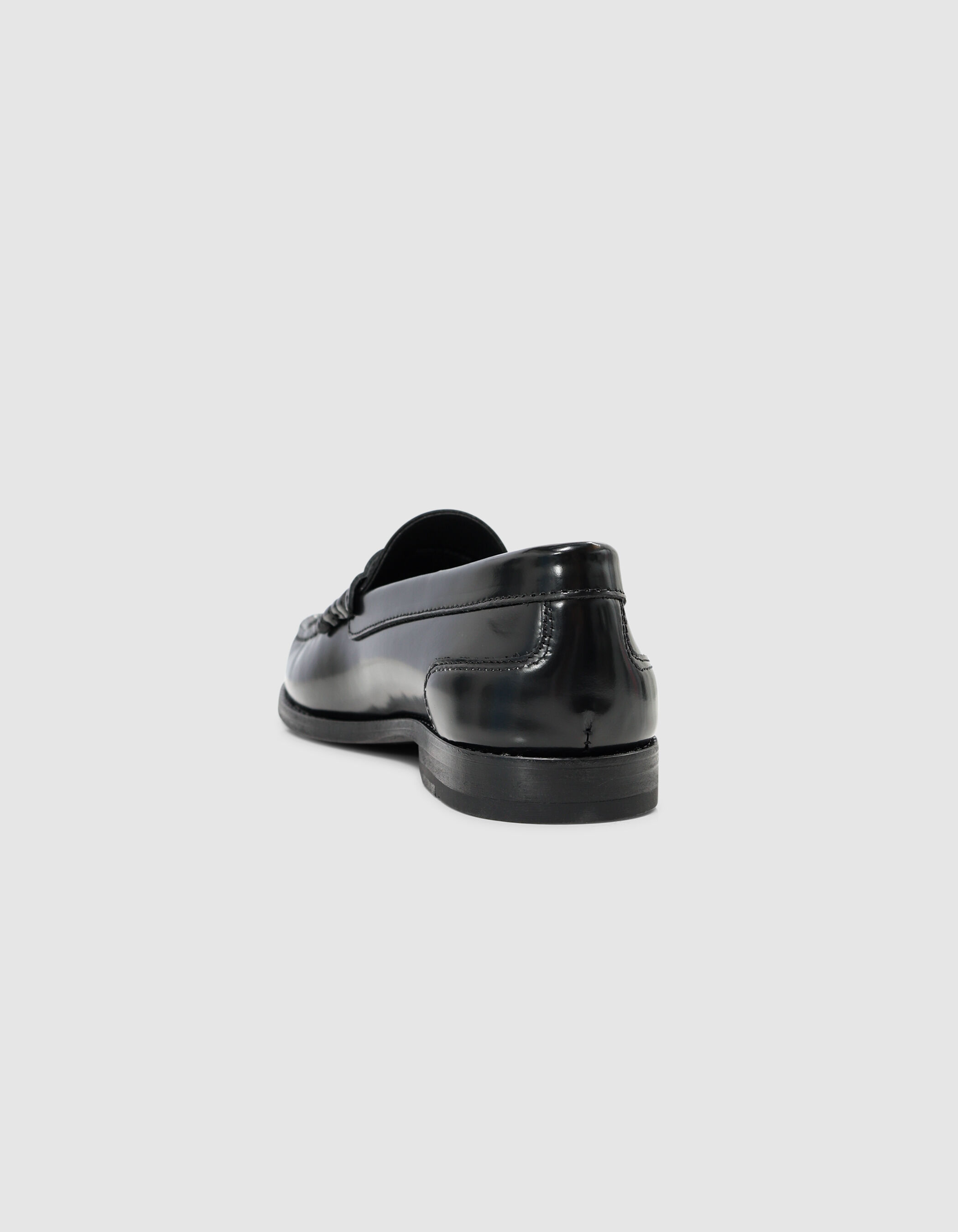 Mocassins noirs cuir glacé Femme
