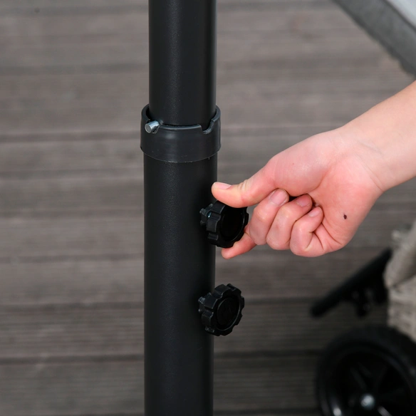 Sonnenschirm, Höhe: 250 cm, schwarz