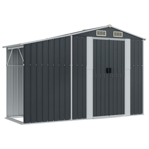 NNEVL Garden Shed Anthracite 277x192.5x179 cm Galvanised Steel