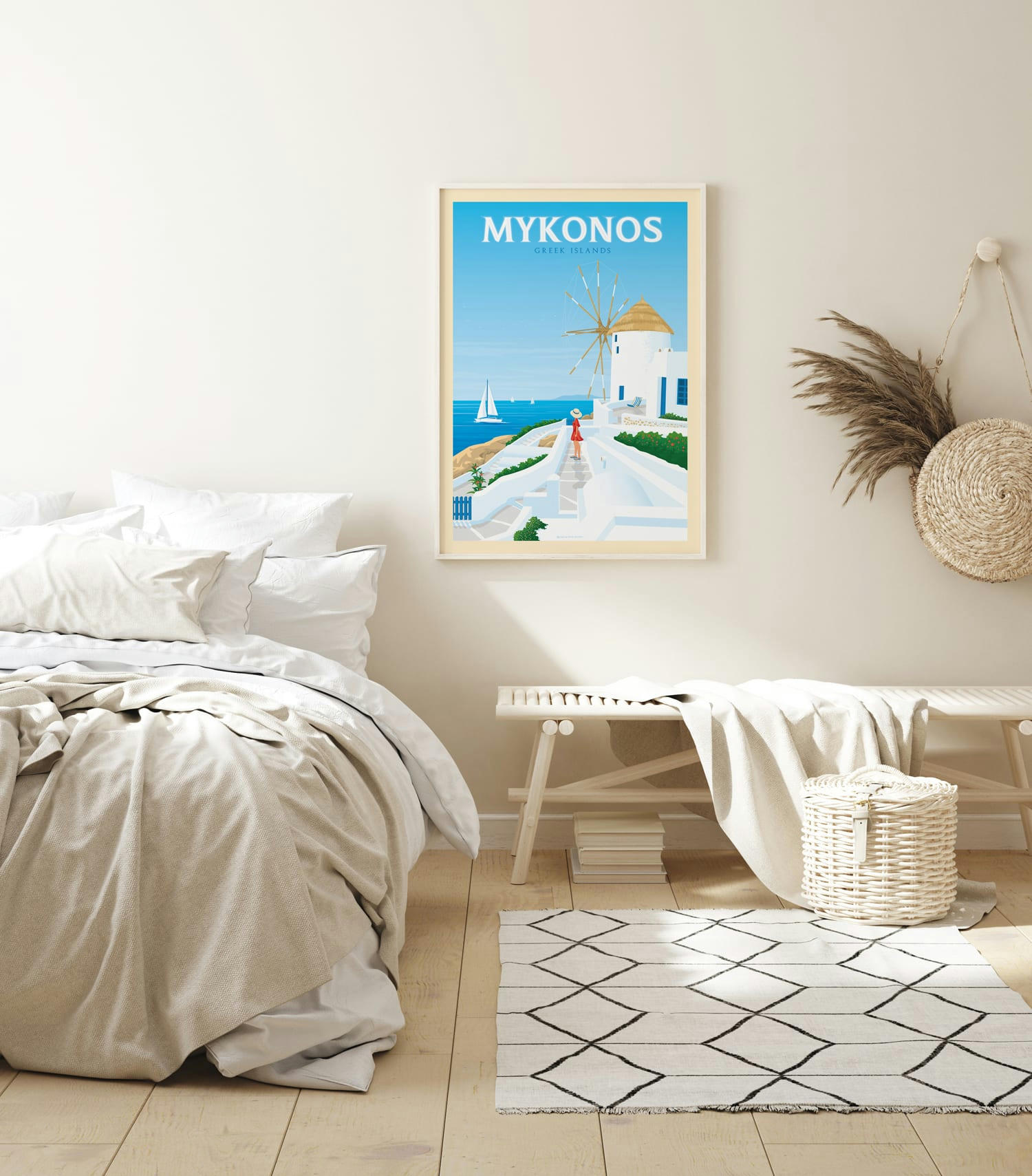 - Affiche Mykonos Grèce  50x70 cm