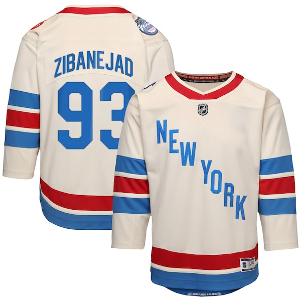 Mika Zibanejad New York Rangers Outerstuff Preschool 2026 NHL Winter Classic Premier Jersey - White