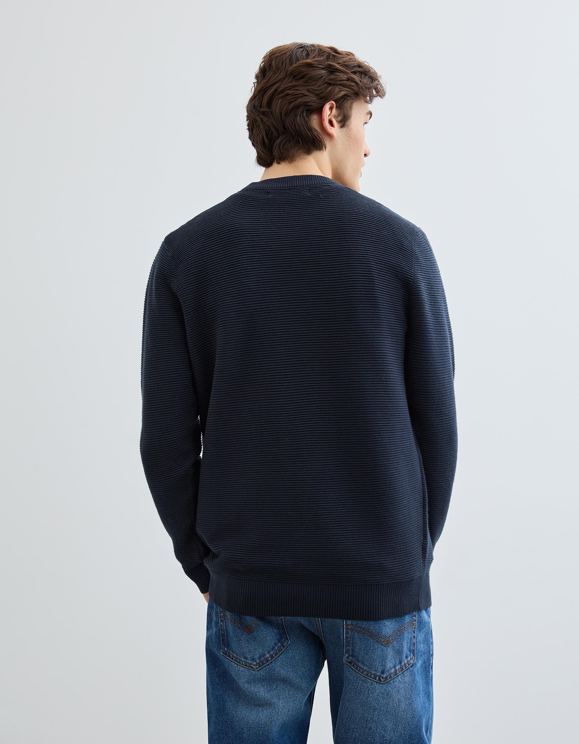 Camisola de Malha, Homem, Azul Escuro