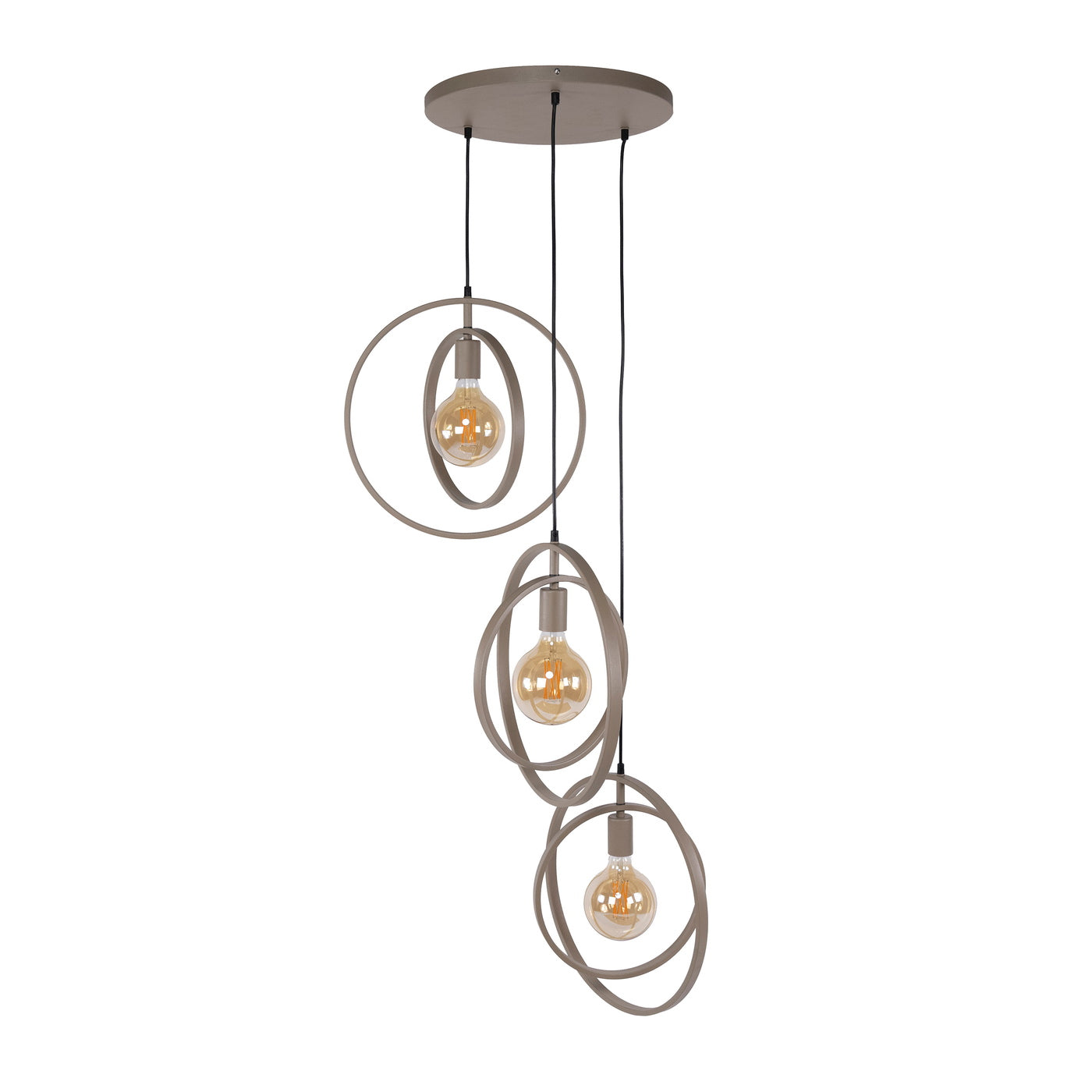 Giga Living Hanglamp Turn Around - Beige Metaal - Ø40x150cm