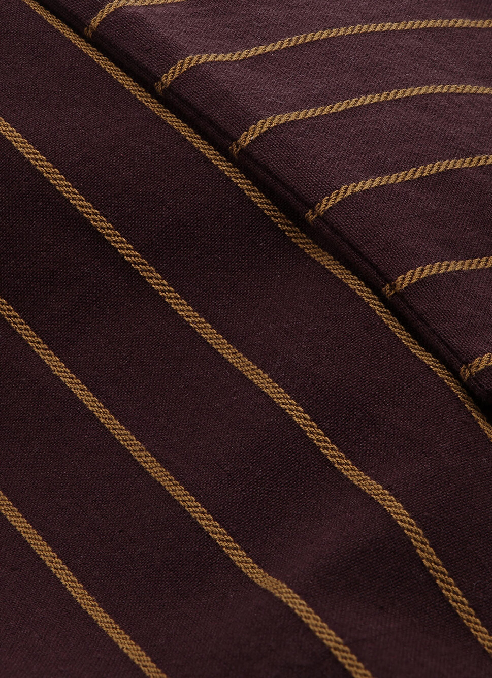 COUSSIN à RAYURES TISSÉES PRUNE