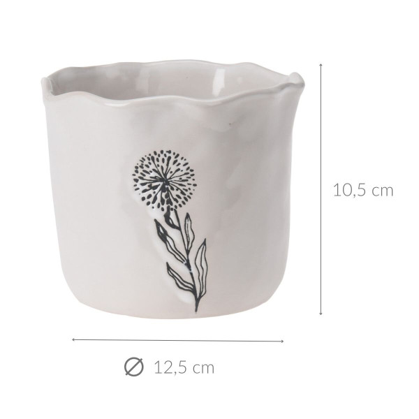 Ceramiczna osłonka na doniczkę, Ø 12,5 cm