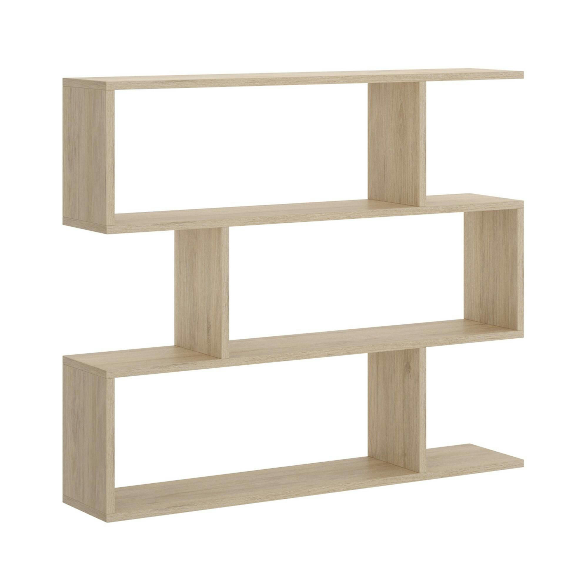 DJOVI - Bibliothèque effet bois chêne