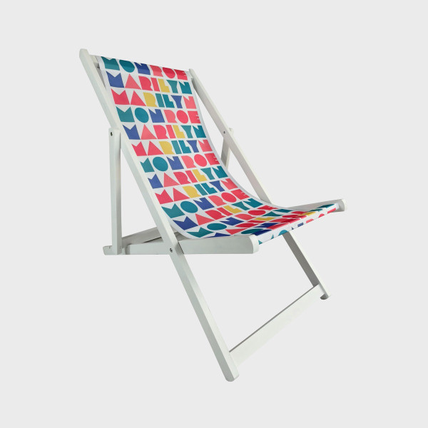 Leżak MONROE SUMMER drewniany biały 59x87/102x87/71 cm HOMLA