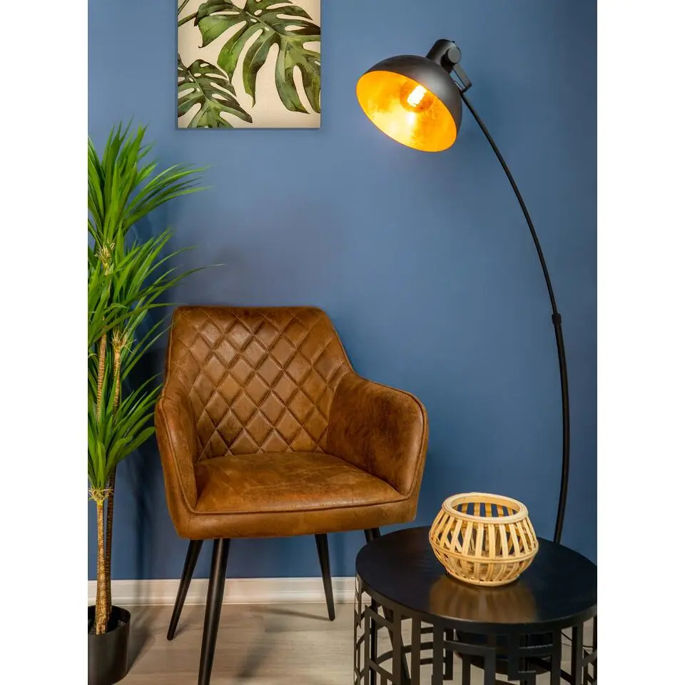 EGLO Jaafra Vloerlamp - E27 - 158 cm - Zwart, Goud