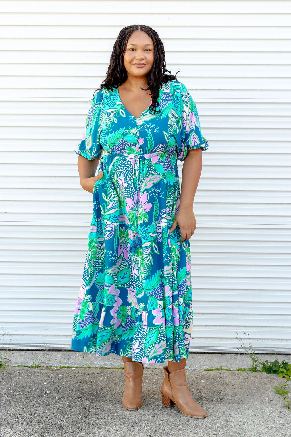 Addison Dress in Kosum Pink