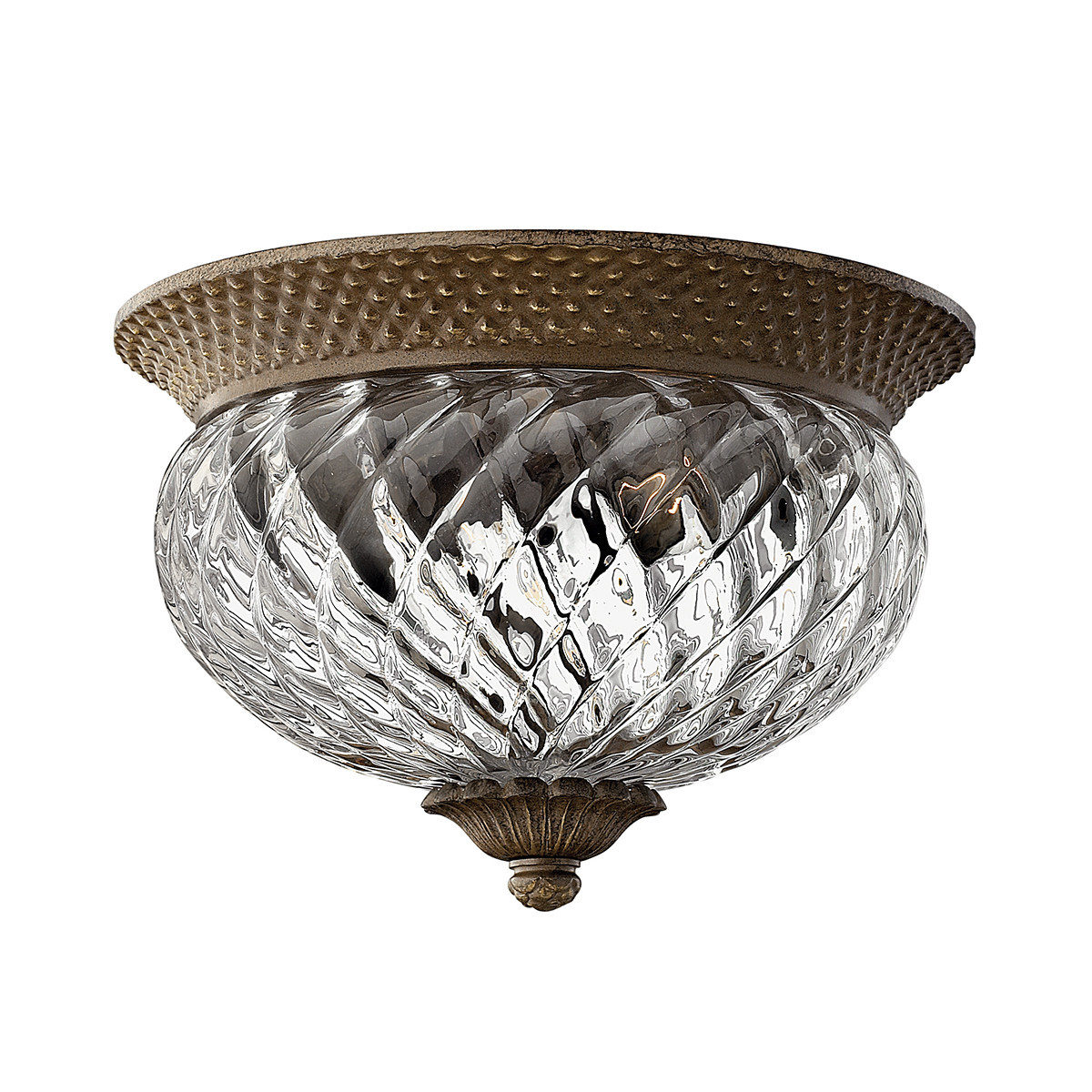 Plafonperłowy brąz okrągły 30,5cm Plantation 2xE27x60W IP20 Hinkley