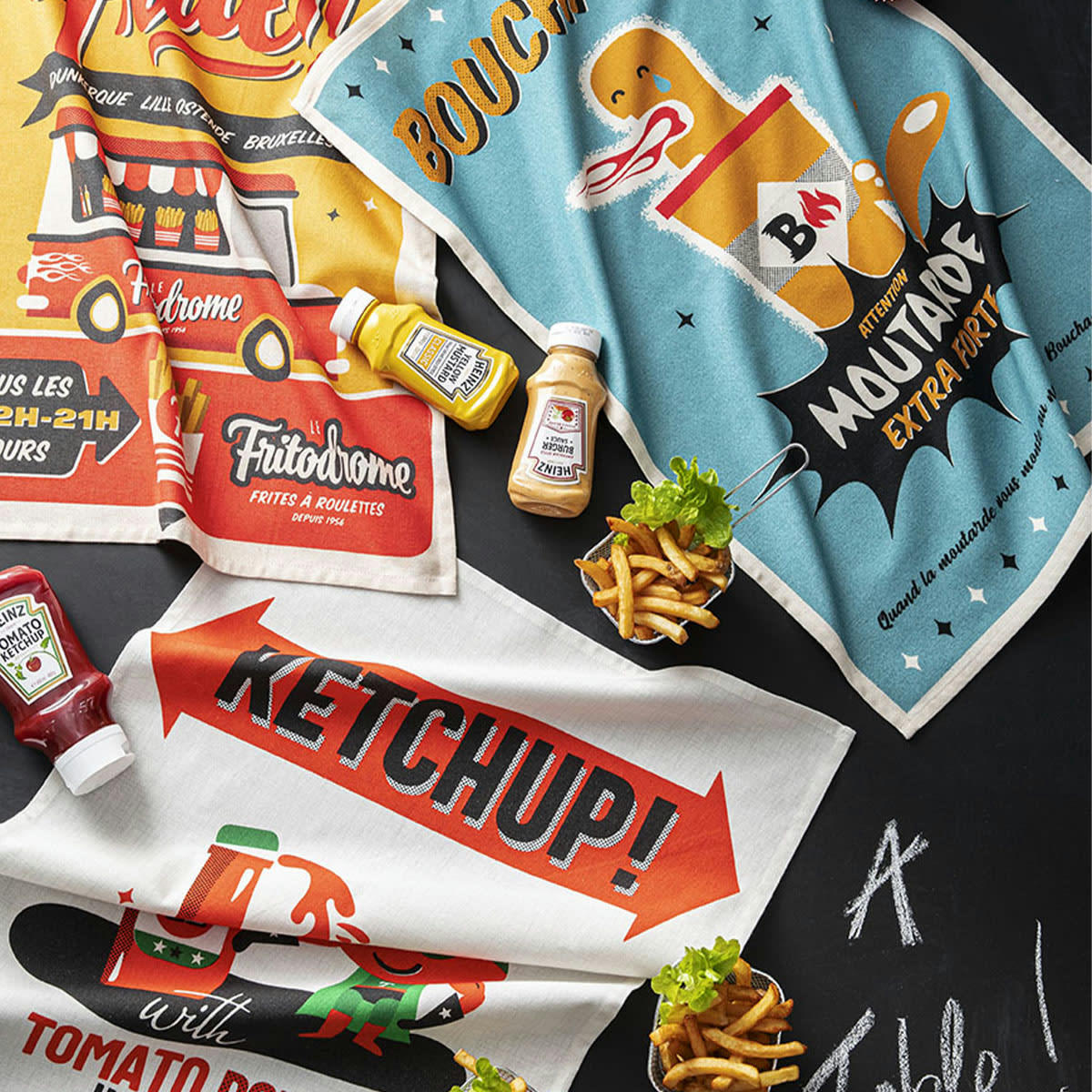 MISTERATOMIC TOMATOPOWER - Torchon en coton rouge 50x75