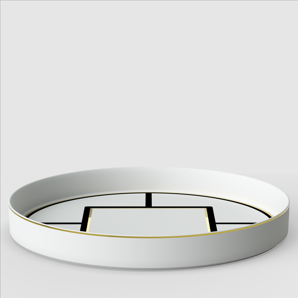 MetroChic Centerpiece bowl - Multi-colored, 44 oz, Premium Bone Porcelain