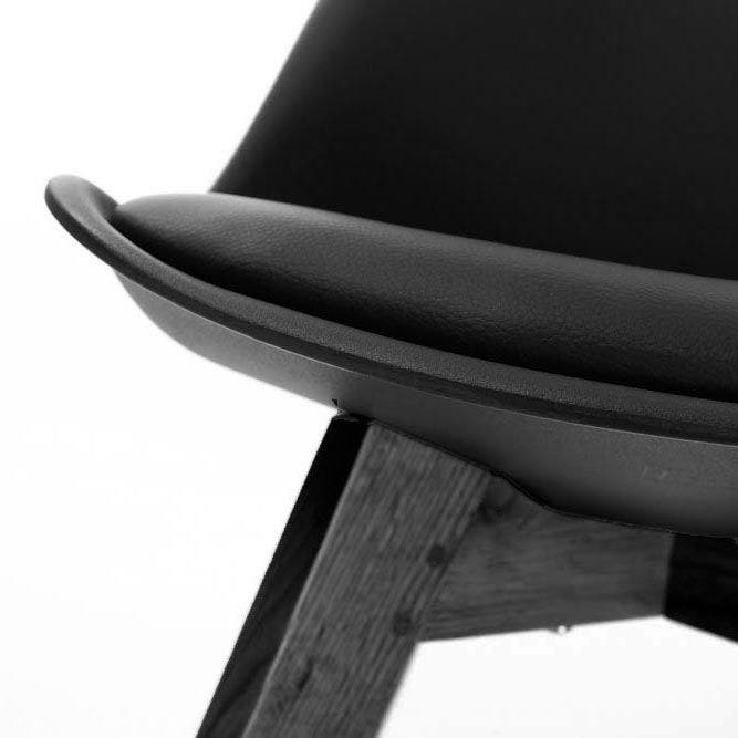 Essence Madera Eetkamerstoel Zwart - Zwarte Houten Poten