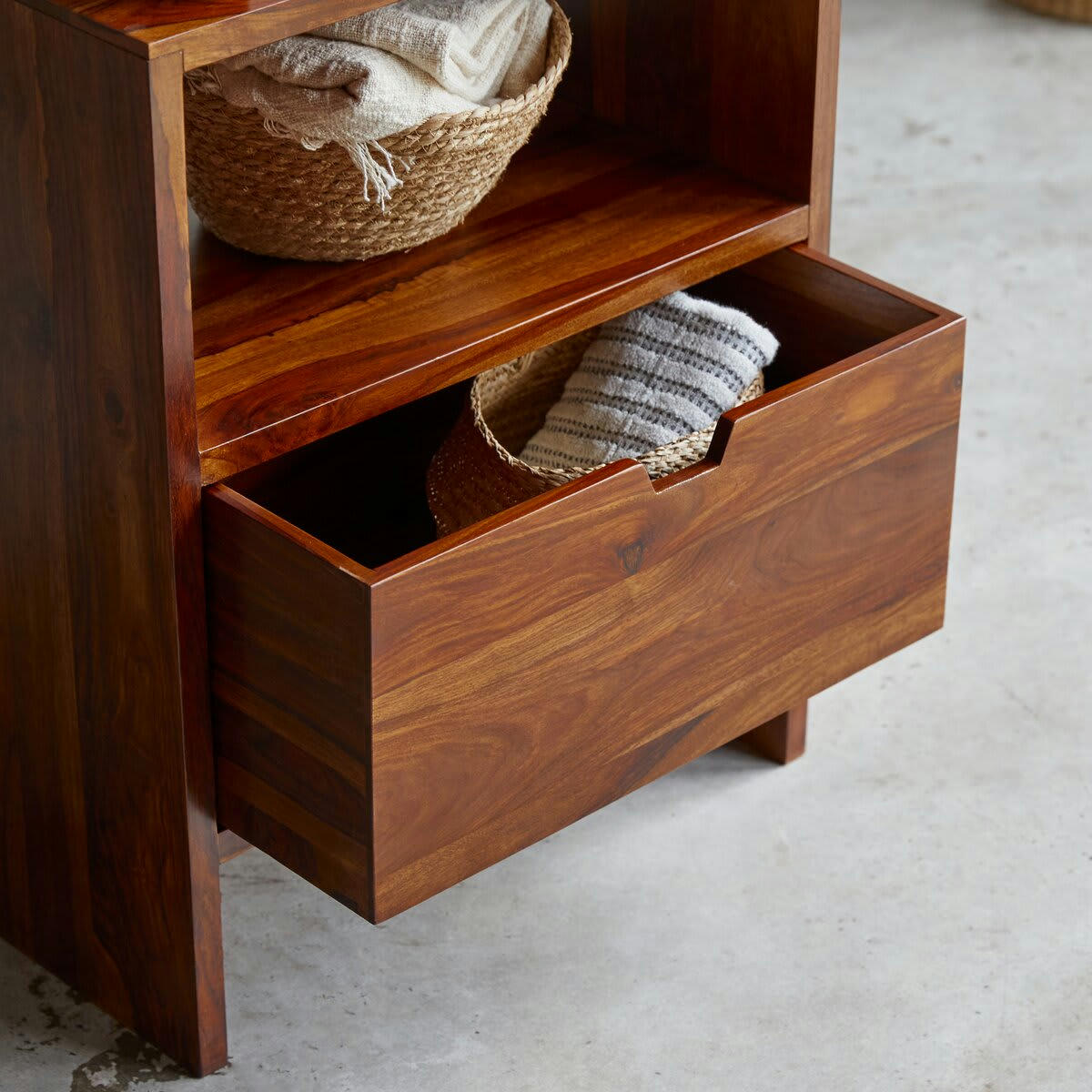 KWARTO - Meuble sous vasque en palissandre massif 60 cm