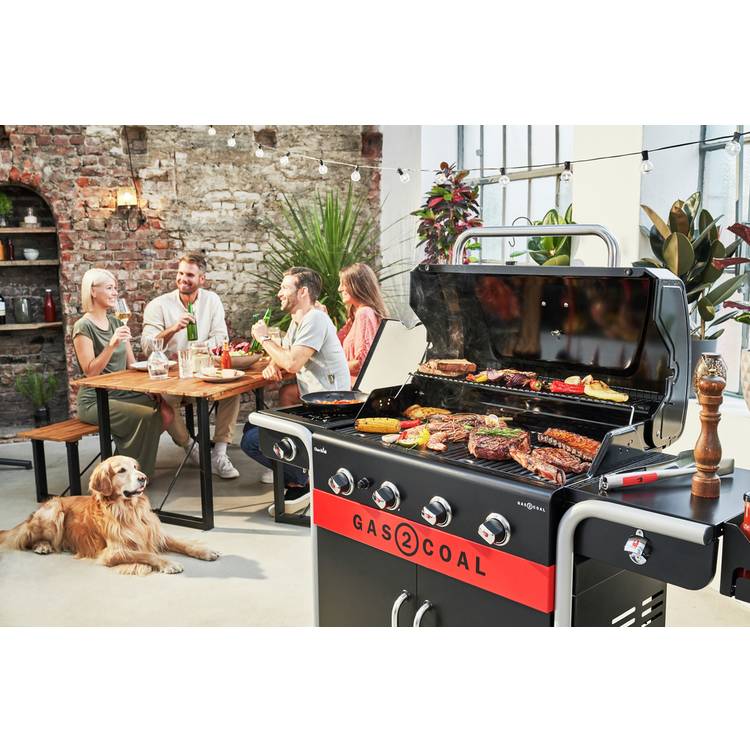 Char-Broil 4 Burner Gas And Charcoal BBQ