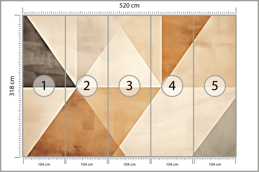 Fototapeta Minimalistyczne Trójkąty Styl Boho 520x318cm