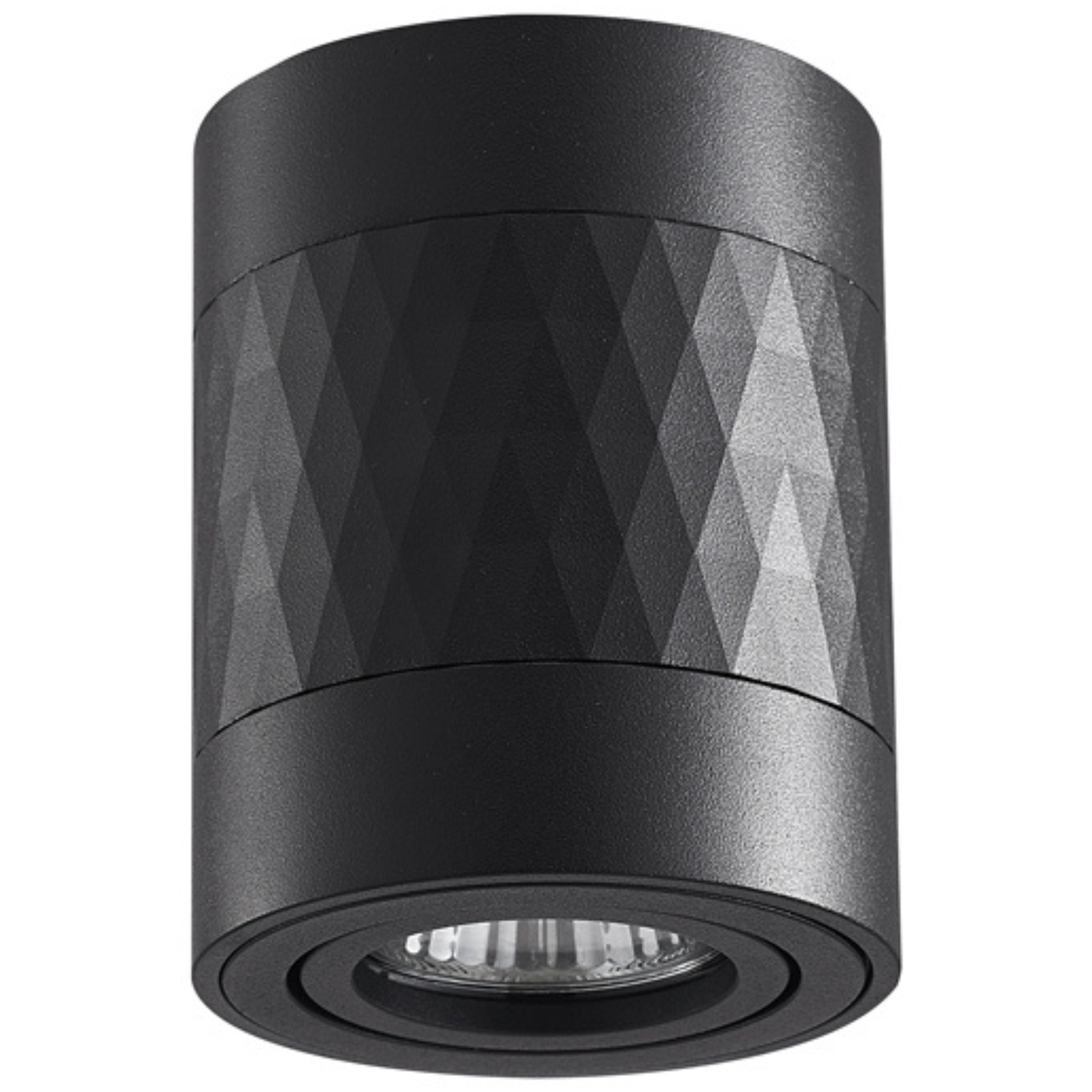 Spot okrągły czarny RUBIN1xGU10x10W wym:10x8x8cm IP20 Polux