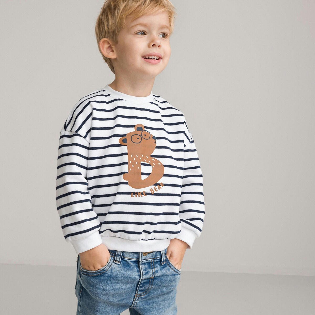 Sweat Signature en molleton, motif ourson