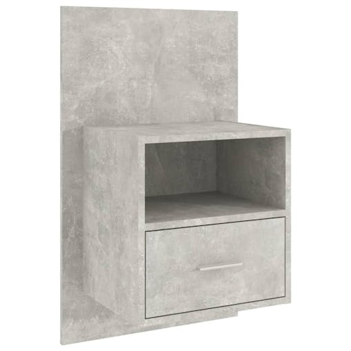 NNEVL Wall-mounted Bedside Cabinet Concrete Grey