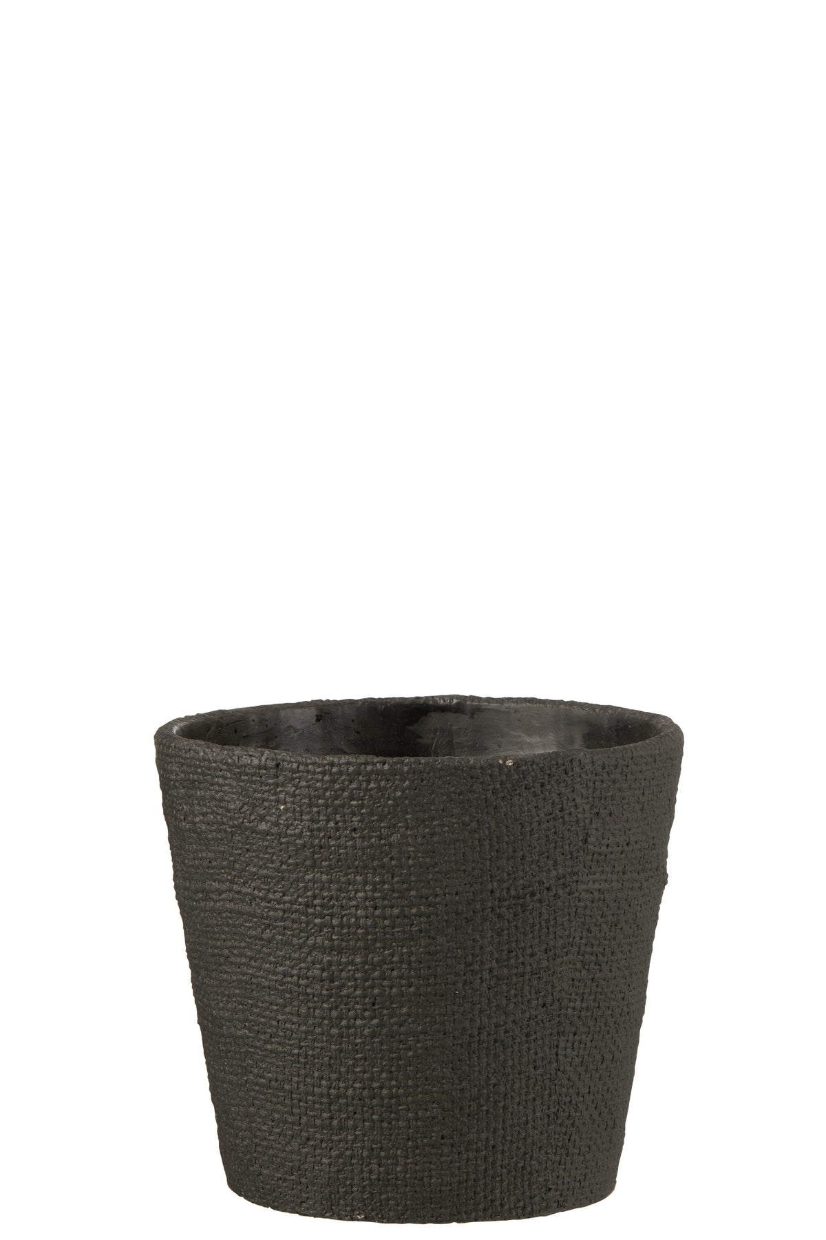 J-Line bloempot Bar - cement - zwart - large - Ø 19 cm