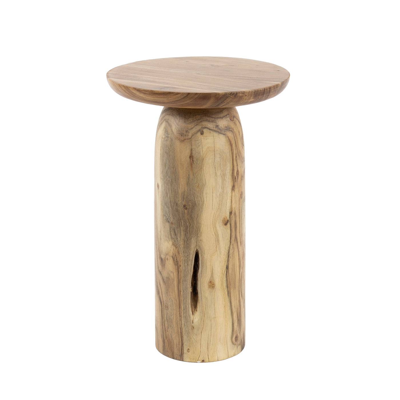 Giga Meubel Bijzettafel River - Naturel Acaciahout - 35x35x55cm