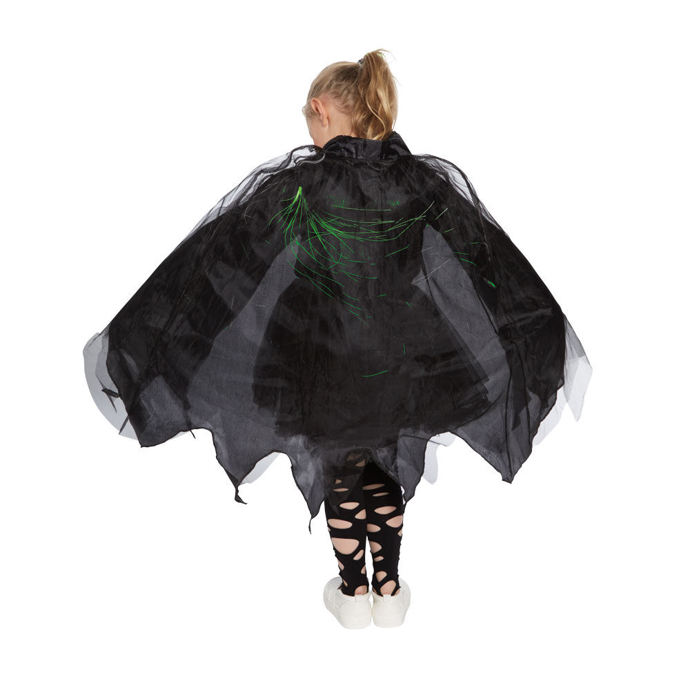 Cape enfant lumineuse noire Halloween
