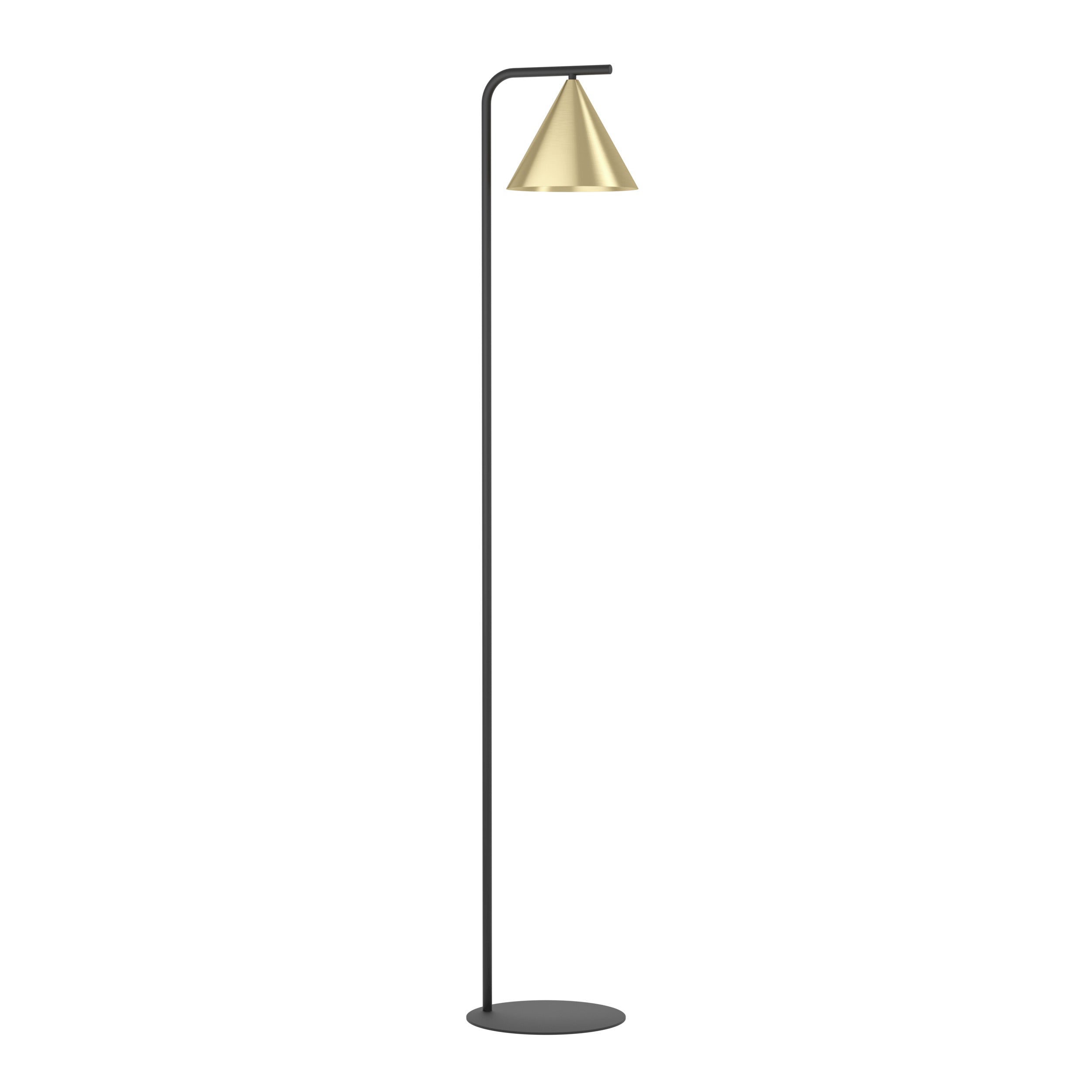 EGLO vloerlamp Narices - e27 - 162 cm - zwart/goud