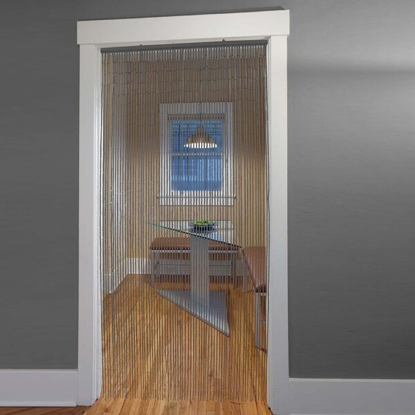 Bamboo Beaded Door Curtain 65 Strings 79" W x 36" W - 79" H x 36" W x 0.4" D