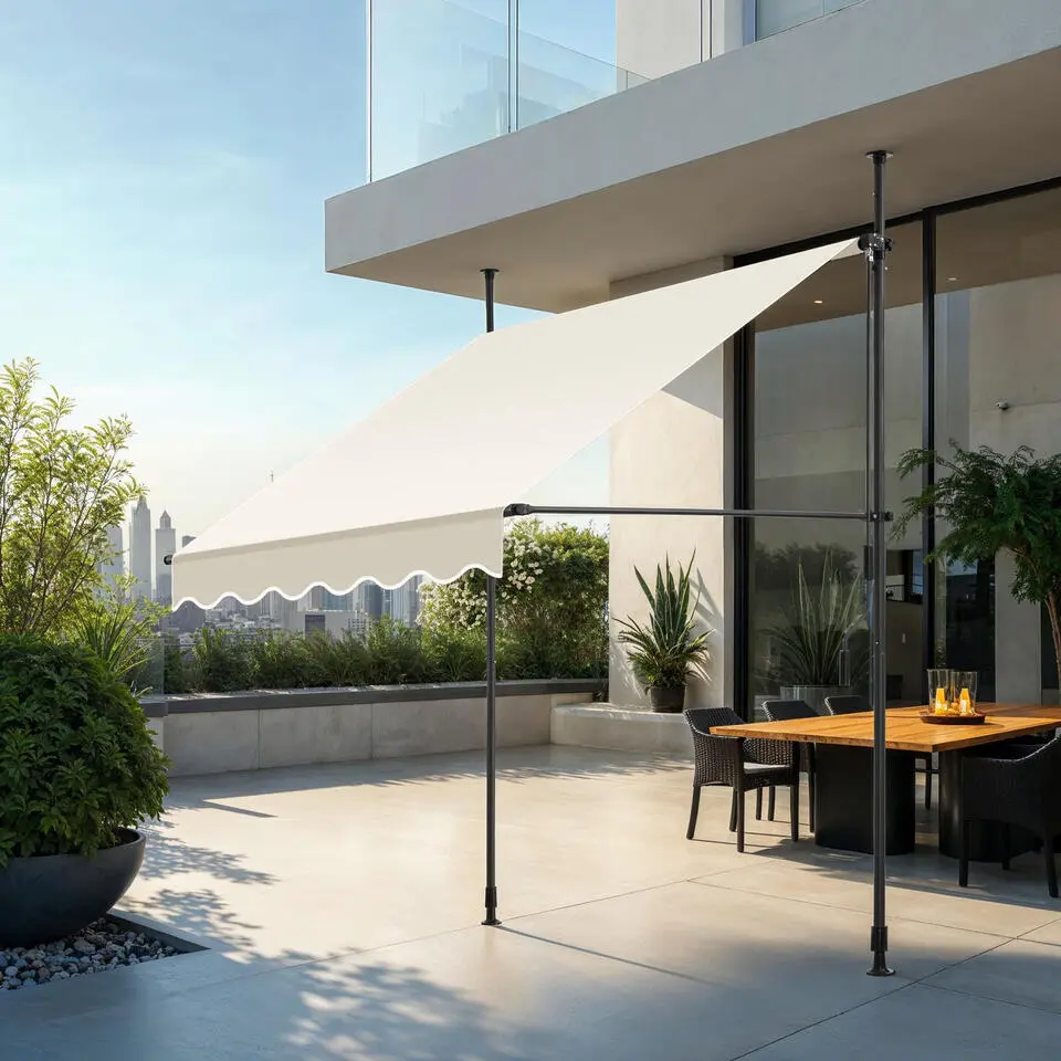 tectake Klemluifel met zwengel, in hoogte verstelbaar, Beige