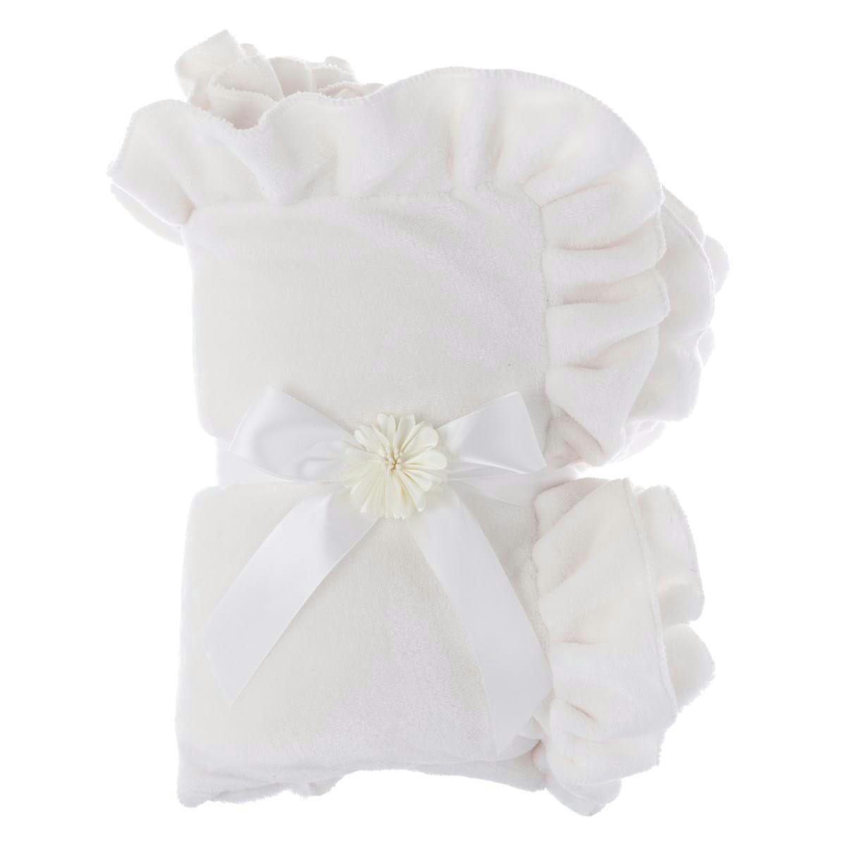 - Plaid en polyester blanc 200 cm