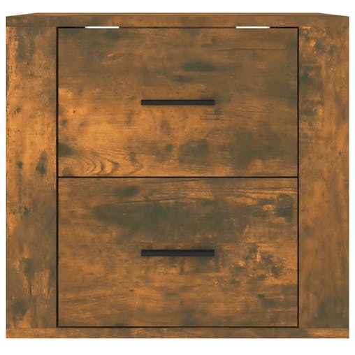 NNEVL Wall-mounted Bedside Cabinet Smoked Oak 50x36x47 cm