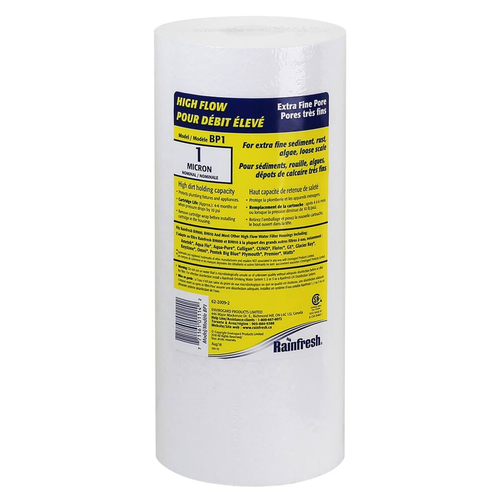 Rainfresh BP1 1-Micron 4-1/2-in High-Flow Extra Fine Pore Sediment Cartridge