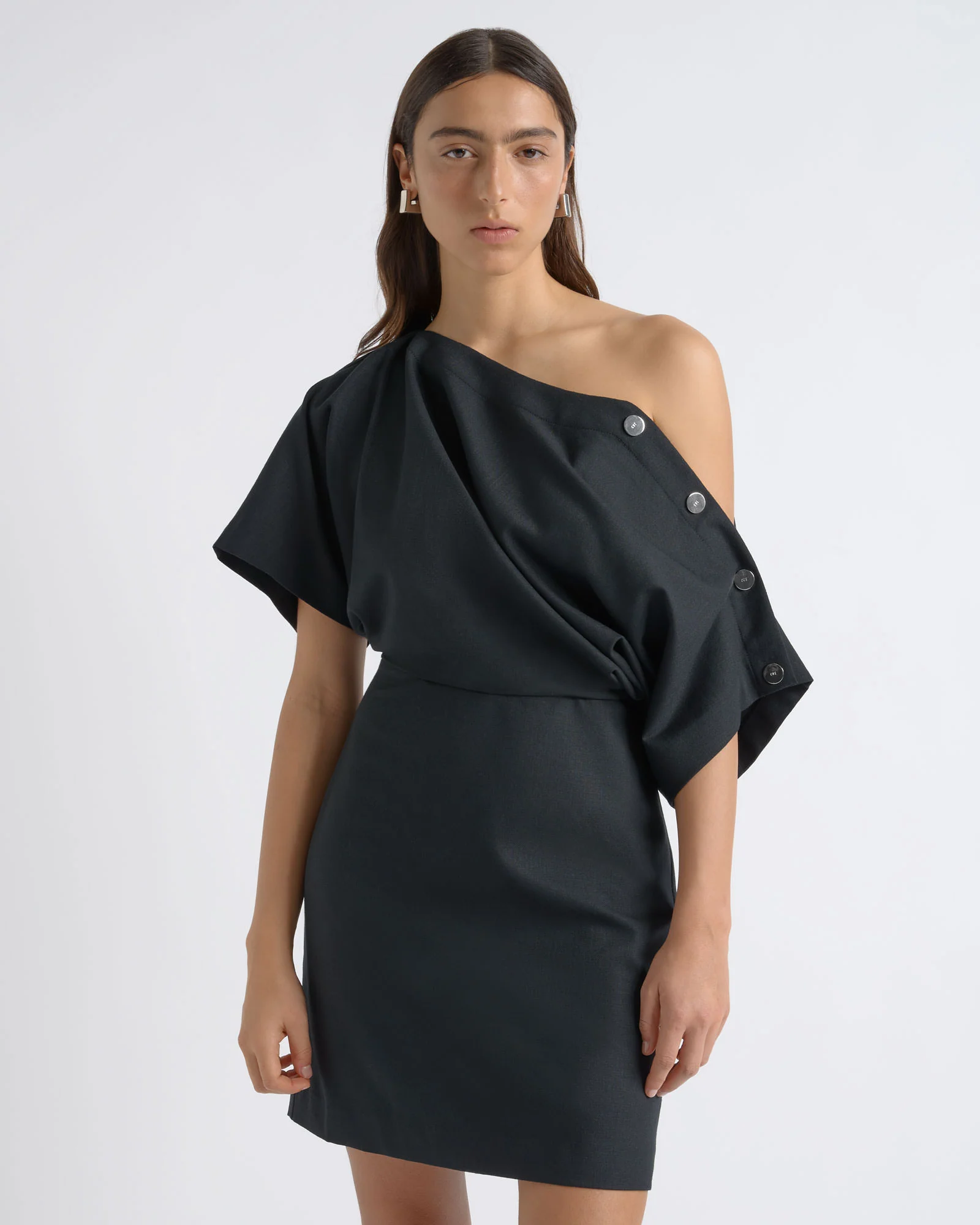 Snap Detail Mini Dress