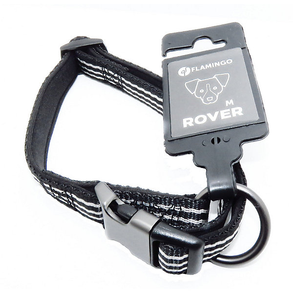 Collier Jannu noir réglable de 30 à 45 cm 15 mm taille M pour chien