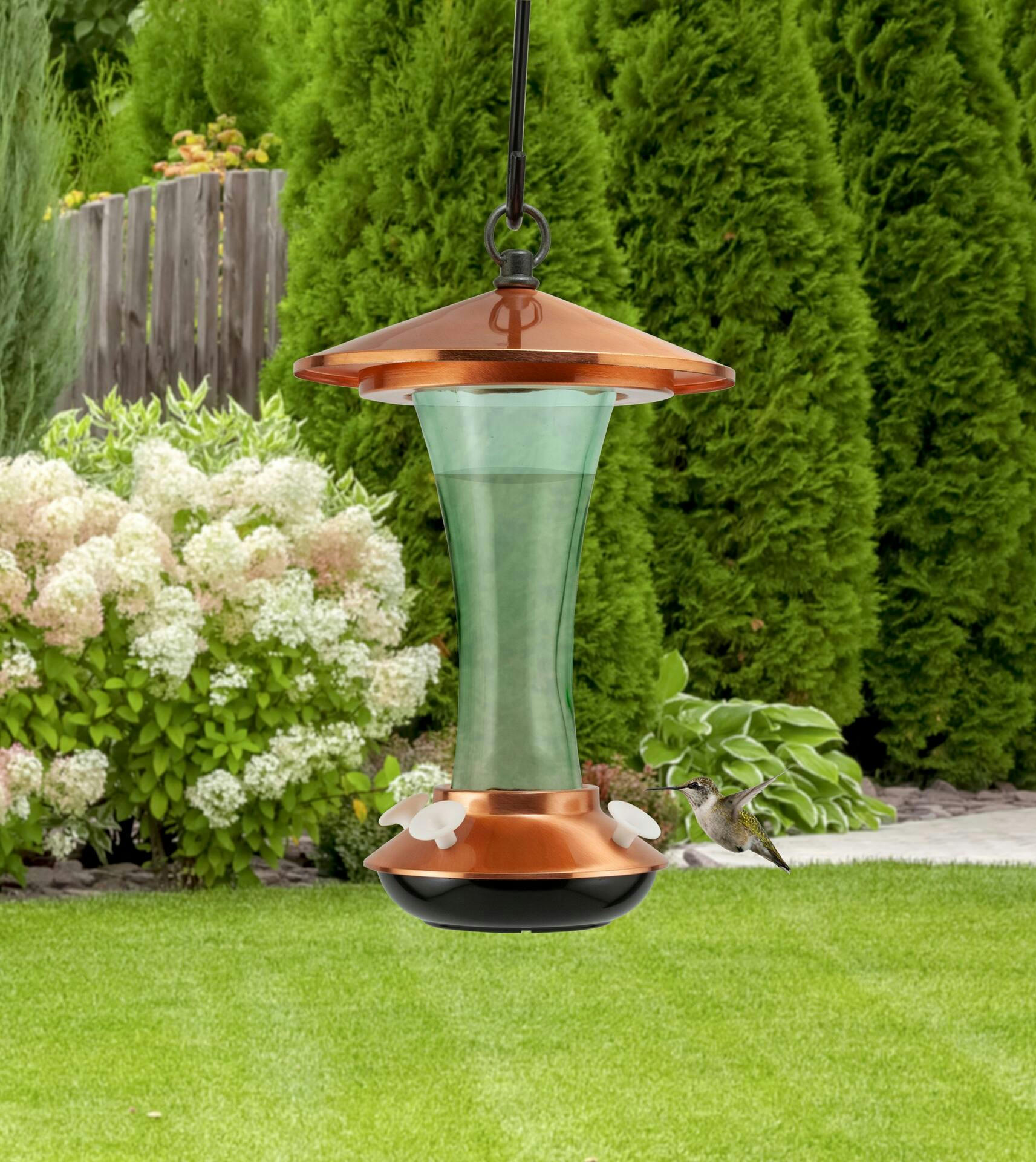 Panacea Mid-Century Coppertop Hummingbird Feeder, 16-oz