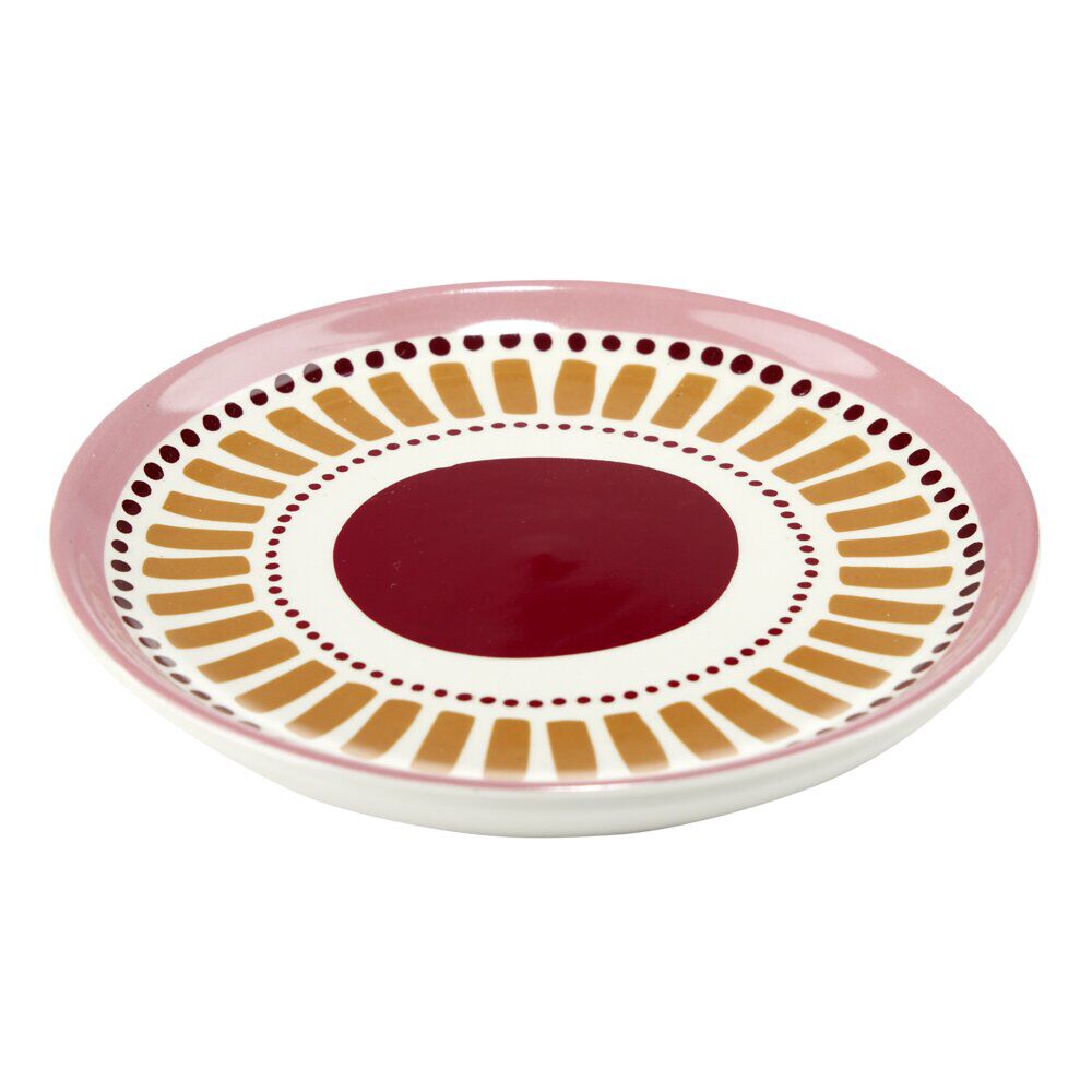Vide-poche dolomite motif ethnique Ø13cm (3 modèles)