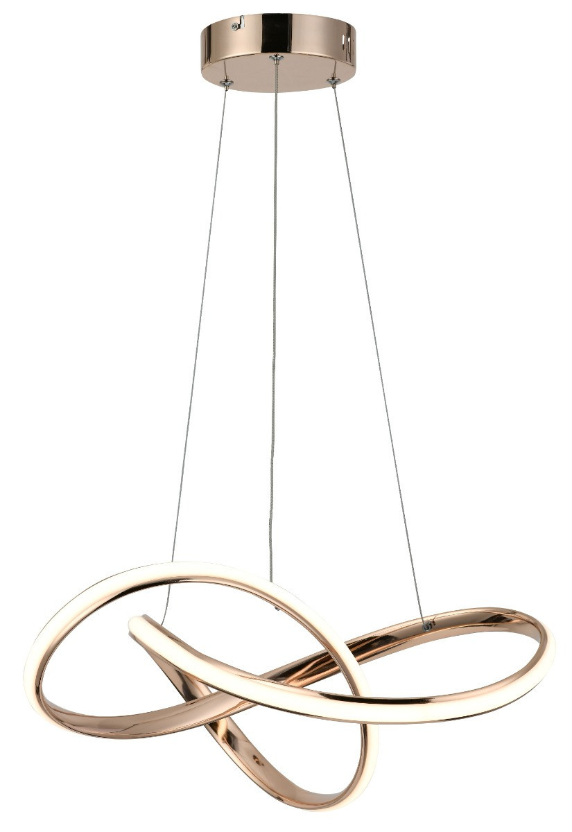 Lampa wisząca Hannah różowe złoto-biała LED 1x36W 4000K 2880lm Reality