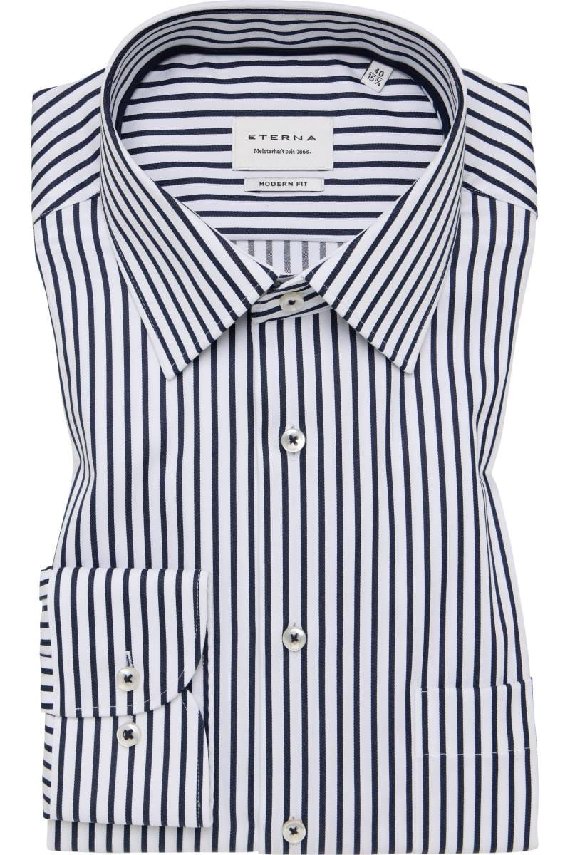 ETERNA Modern Fit Hemd marine, Gestreift