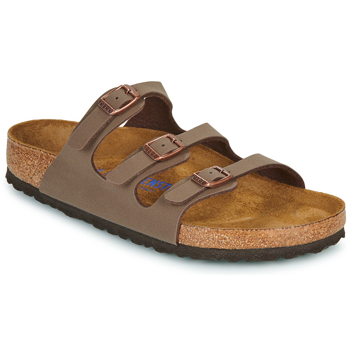 BIRKENSTOCK - Florida Soft Footbed - White / Nubuck / Mocha / Regular