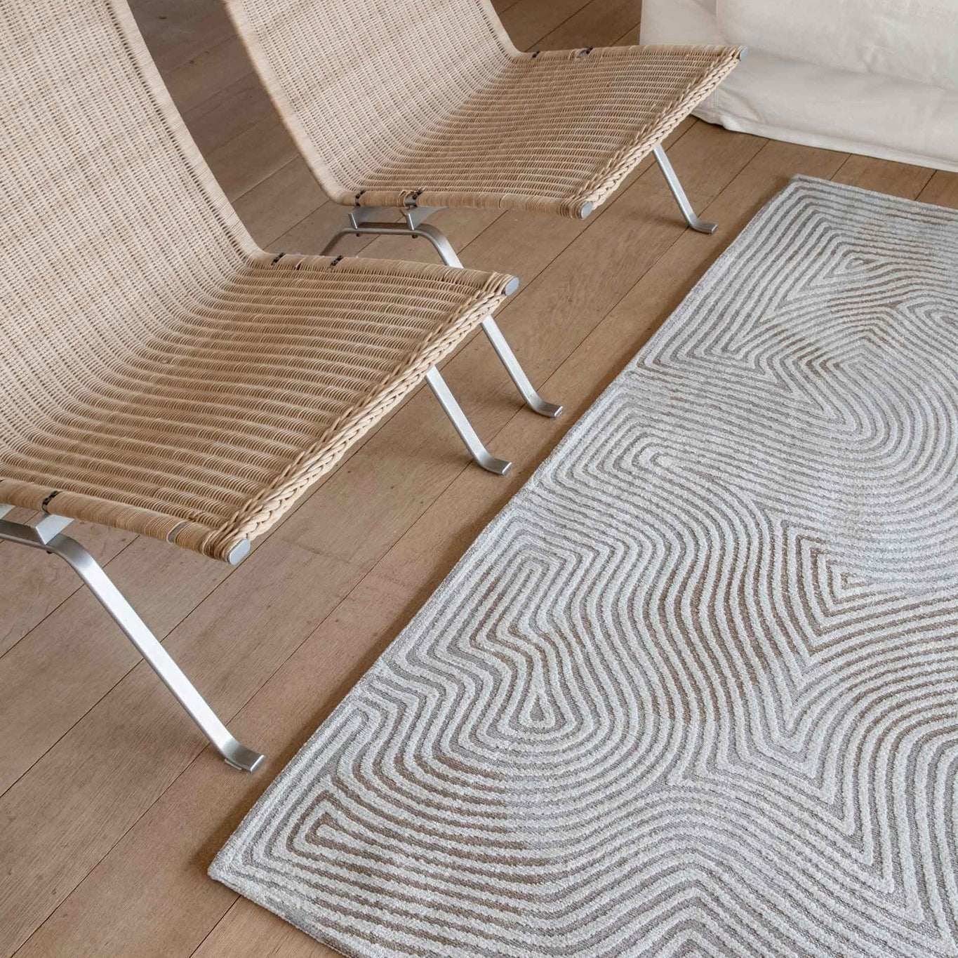 Louis de Poortere Coral Meditation Vloerkleed 240 x 340 cm - Oyster Wh