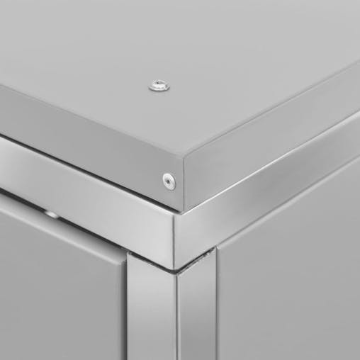 NNEVL Single Wheelie Bin Shed 69x77.5x115 cm Stainless Steel