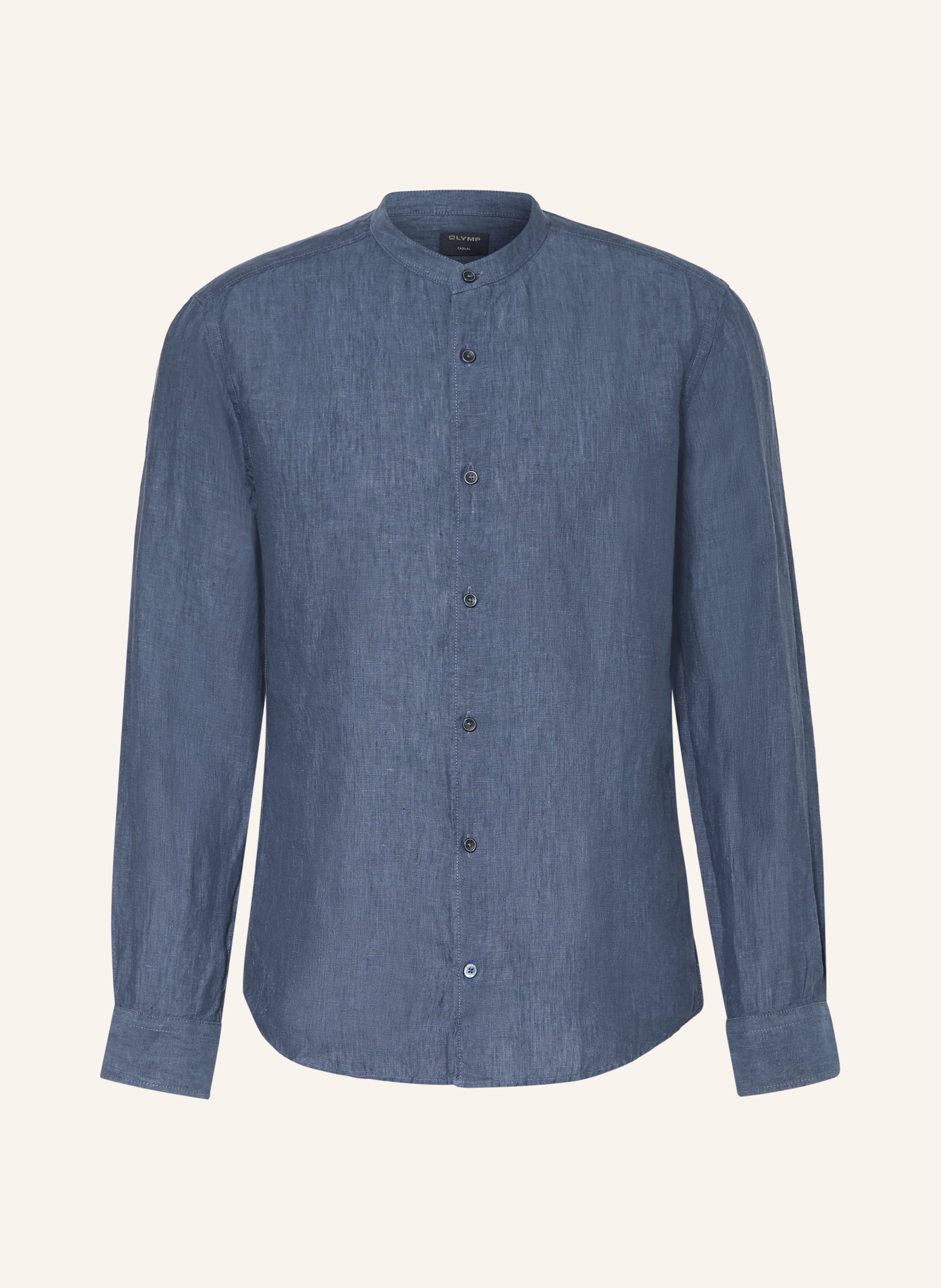 OLYMP Leinenhemd Casual regular fit mit Stehkragen
