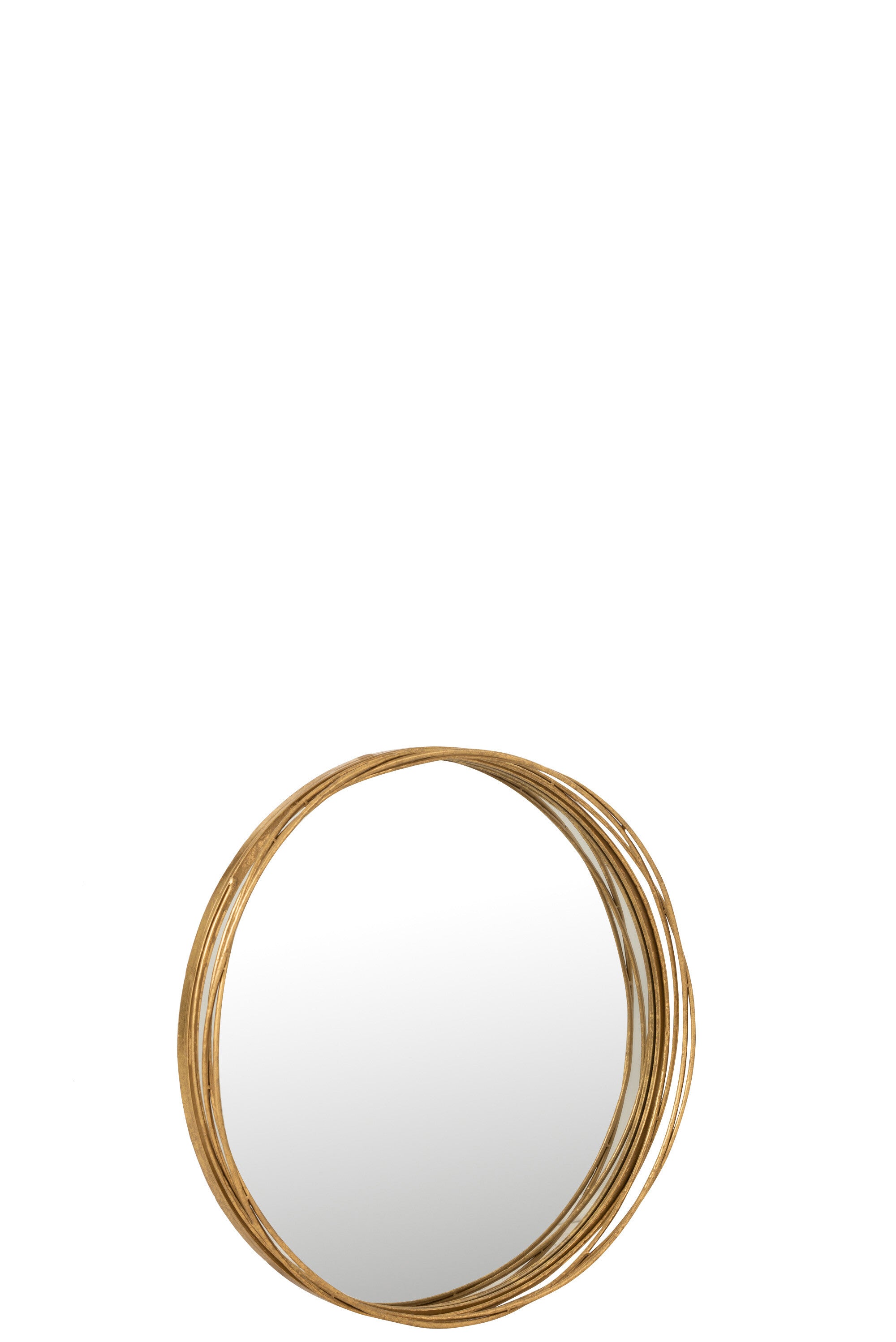 J-Line spiegel Aurora Rond - ijzer gas - goud - small - Ø 61 cm
