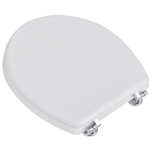 NNEVL WC Toilet Seat MDF Lid Simple Design White