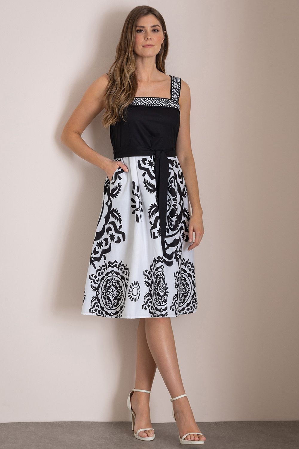 Klass. Printed Cotton Dress