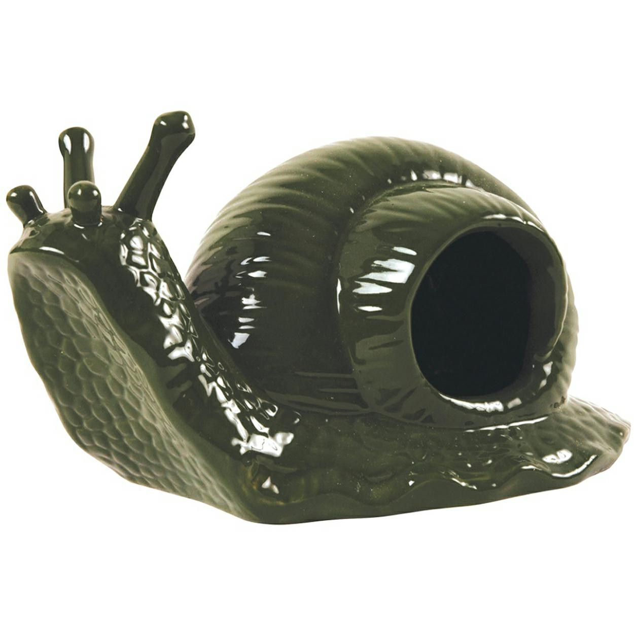 Pułapka na ślimaki ceramiczna zielona 18x10 cm dekoracyjna