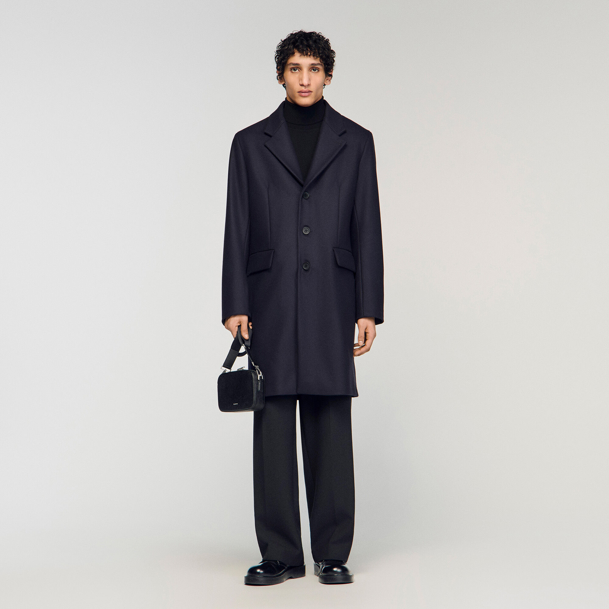 Manteau en laine et cachemire