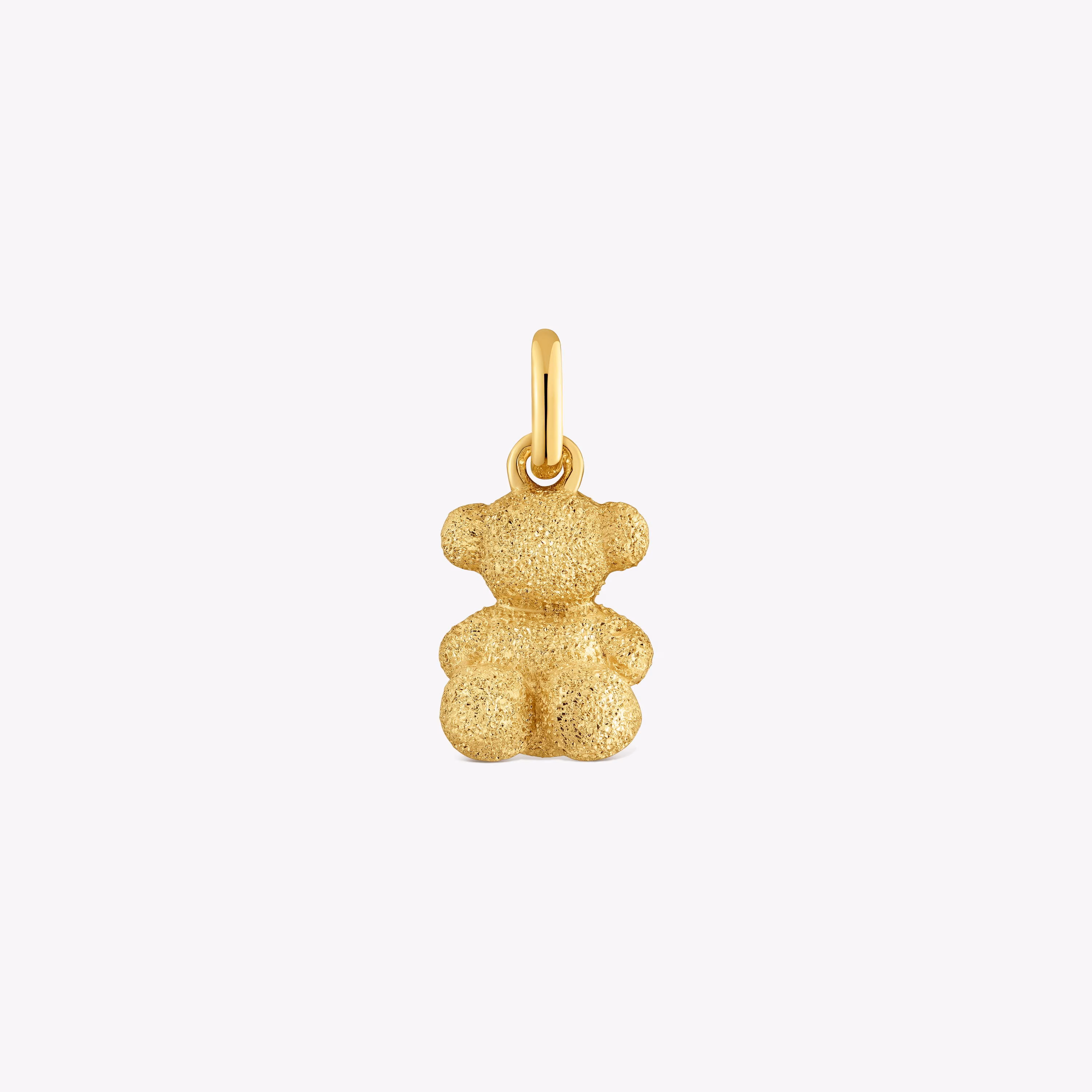 Colgante oso con baño de oro 18 kt sobre plata diamantada Bold Bear