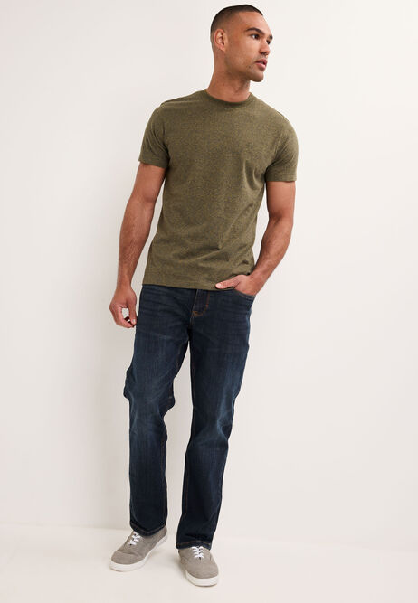 Mens Mid Green Cotton Rich T-Shirt