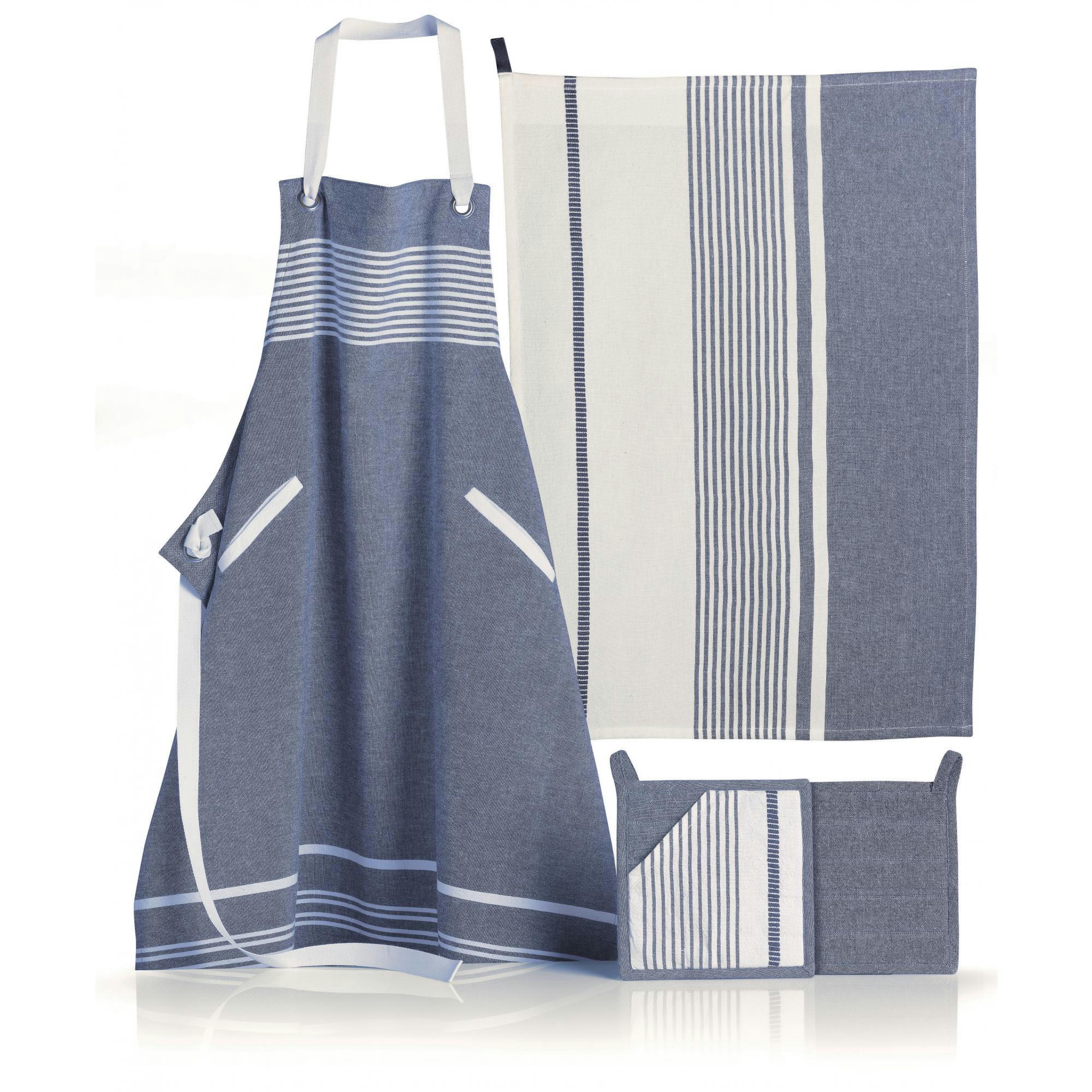 ARES - Tablier de cuisine  en coton ombre 80 x 85